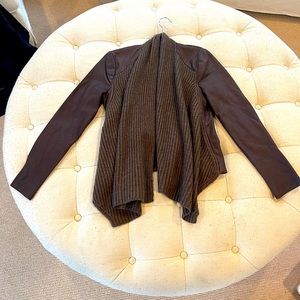 Vince brown wool and leather jacket